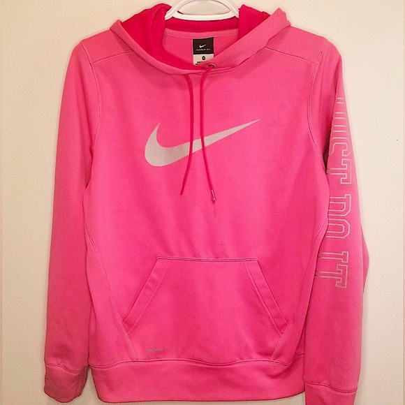 Nike Dry-Fit pullover hoodie in hot pink - Picture 1 of 9